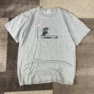 Vintage Breakdown Skateboard Graphic T-Shirt Gray Mens Large 90s Y2K Skate Tee